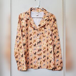 Sundance Flannel Llama Pocketed PJ Top. Size XL